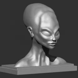 Alien Bust Figurine Reproduction Alien found in the 50s in South America