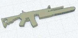 AR-15 chainsaw bayonet keychain