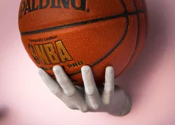 Basketball holder hand