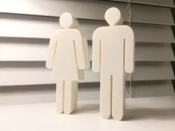 Bathroom Symbols Figurines