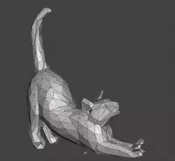 Cat low poly