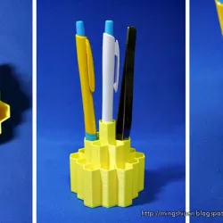 Community Print 3D Print of Desktop Honeycomb Style Pen Holder