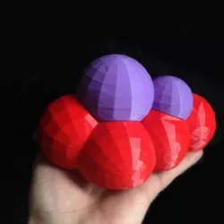 Community Print 3D Print of Low Poly Cloud Storage