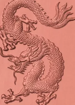 Dragon 3d bas-relief