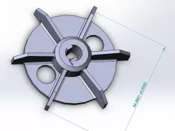 Electric motor fan (two holes for the puller)