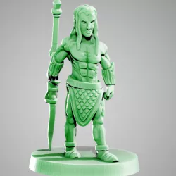 Elf barbarian warrior 28mm glaive / sword