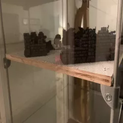 Extra shelf bracket for IKEA Detolf display case