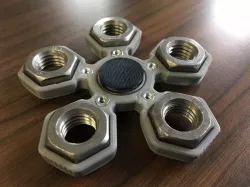 Fidget Hand Quintuple Spinner with 5xM14 hex nuts