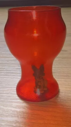 Glass printed with SBS filament