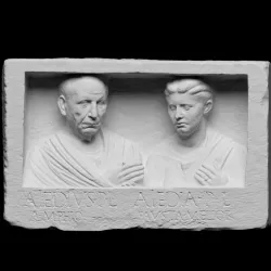 Grave relief of Publius Aiedius and Aiedia