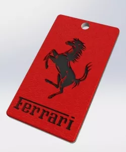 Keychain Ferrari 3D print model