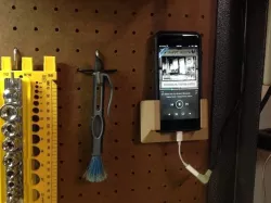 Larger iPhone Pegboard Holder