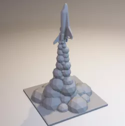 Launching Rocket Lamp