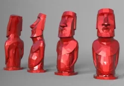 Low poly Moai