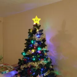 Mario Star Christmas tree