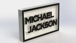 Michael Jackson Logo Plaque Rectangle