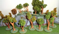 Miniature trees for Wargame - 3 models
