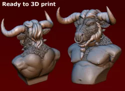 Minotaur bust