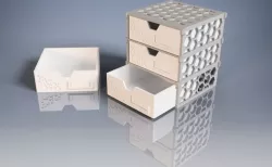 Modular Drawer-Box with hexagonal pattern