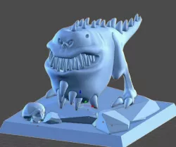 Monster eat bone