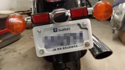 Motorcycle license plate frame