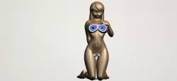 Naked girl - bended knees 01