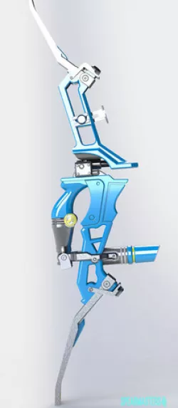 overwatch Hanzo Bow Winter wonderland +arrow 3d