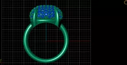 Pave setting ring - High fashion ring Luxury ring