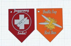 Perk-A-Cola key chains, Juggernog and Double tap