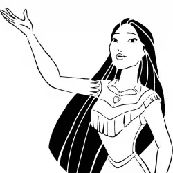 Pocahontas stencil