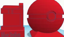 Pokemon Game-Pokeball and max potion on stands