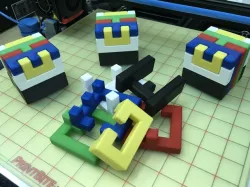Printable Interlocking Puzzle #4 - Level 11 by richgain