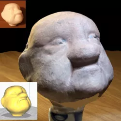 Puppet theatre: old man Head (scanned using photogrammetry)