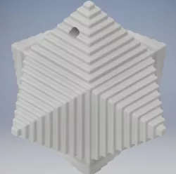 Pyramid cube keychain