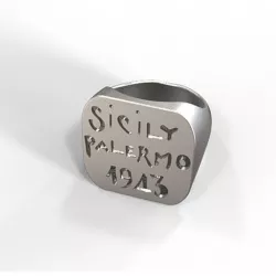 Replica of a us wwii Sicily campaign souvenir ring