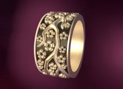Ring with flowers