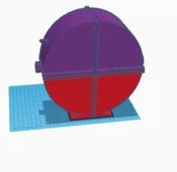 Round enclosed spool holder