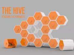 The HIVE - Stackable Hex Drawers