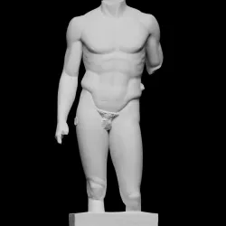 Torso of a nude young man, Spear-bearer or Doryphoros, The Pourtales Torso