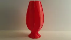 Wave Carved Torpedo Vase