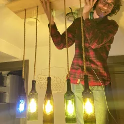 Wine Bottle Chandelier Mounts