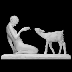 Young Girl with Goat