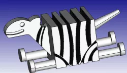 Zebra 3D Block Zoo