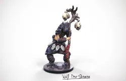 32mm Miniature Wolf Paw Shaman