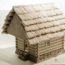 3D printed house - log cabin - cottage