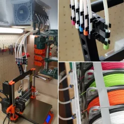 6 Spool Filament Dry Box Storage System with Bowden Tubes