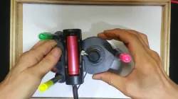 Abstract drawing robot for children playing
