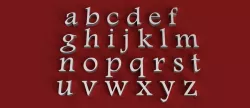 ANDALUS Font lowercase 3D letters STL file
