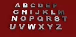 ARIAL BLACK font uppercase and lowercase 3D letters STL file