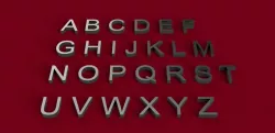 ARIAL font uppercase 3D letters STL file